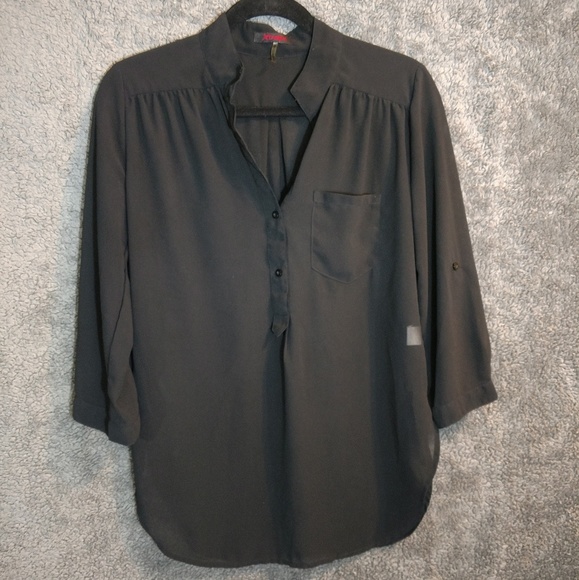 Xtaren Tops - Black dress shirt